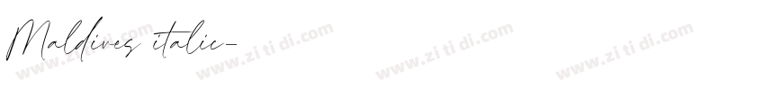 Maldives italic字体转换
